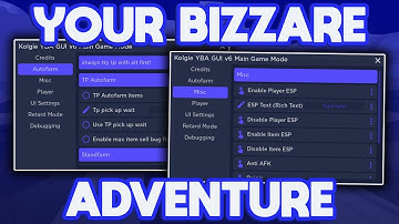 [NEW] ROBLOX | Your Bizarre Adventure Script GUI / Hack | Item Farm | Free Stands | *PASTEBIN 2022*