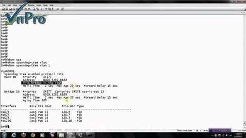 VnPro   Bài Lab Switch Rapid STP part 2 avi