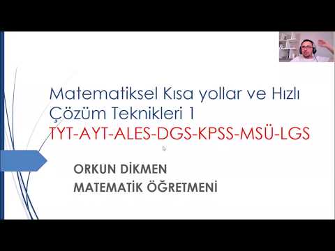 Uzaktan Eğitim Mantık 01 Matematiksel Kısa yollar ve Hızlı Çözüm Teknikleri 1