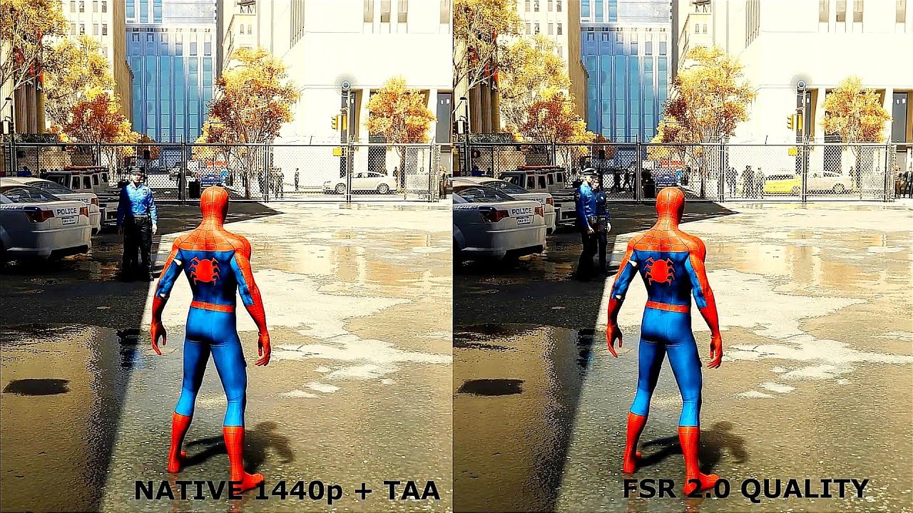 Marvel's Spider Man Remastered | Native 1440p Vs FSR 2.0 Quality | Comparison