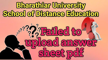 Failed to upload answer pdf || Online exam