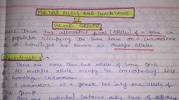 Multiple alleles and inheritance of blood groups