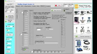 TacticalFlowMeter.Com Ultrasonic Flow Meter ModBus RTU Communication example showing Float reads