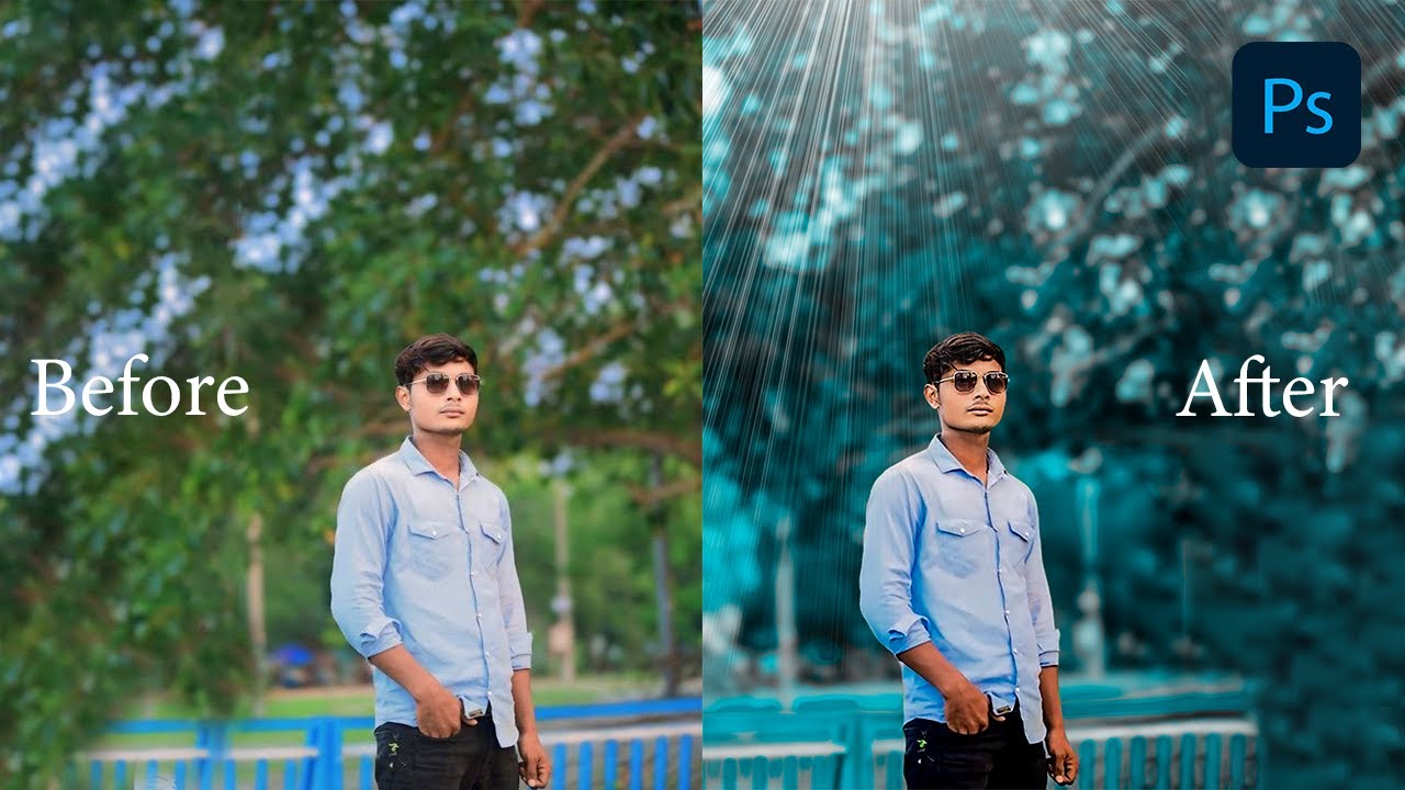Photoshop Editing Video | Background Color And Light Effect | - YouTube