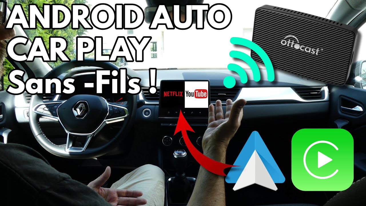 Comment avoir Android Auto ou Car Play SANS FILS ? ..et , NETFLIX -  Ottocast Play2Video 