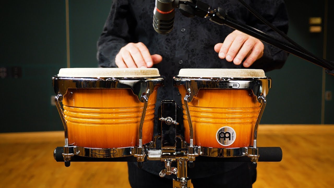 Marathon Exclusive Series Wood Bongos - Gold Amber Sunburst