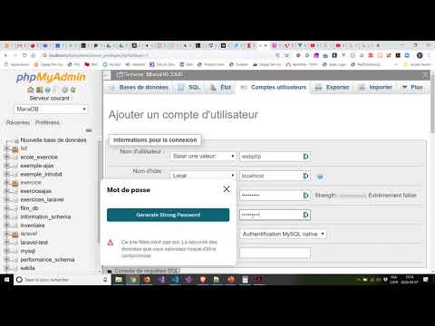 Tutoriel - Créer un user dans phpMyAdmin