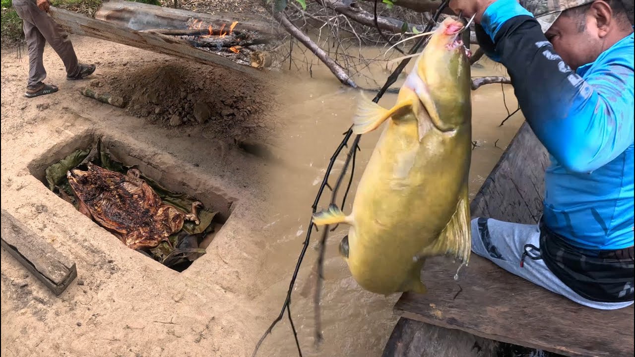 Amigos de la Pesca cap 63: Reparamos una canoa para pescar peces monstruo y probamos receta criolla.