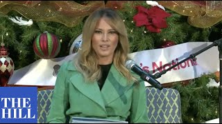 First Lady Melania Trump reads to children at DC hospital