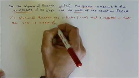 1.3 - Equations and Graphs of Polynomial Functions
