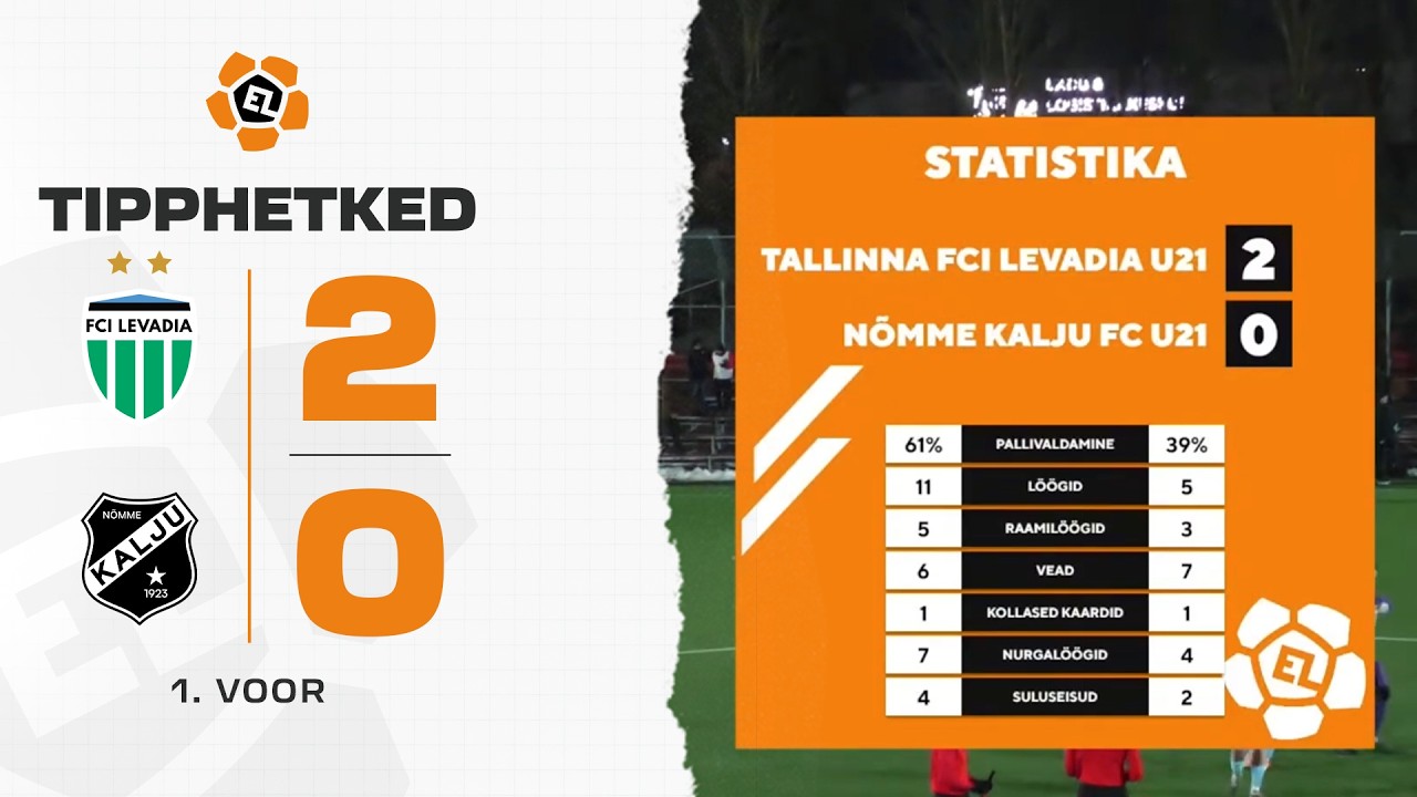 Tallinna FCI Levadia U21 - Nõmme Kalju FC U21 I 2:0 I Esiliiga 1. voor I 2026