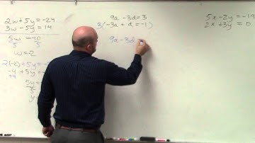 ALG2 How to apply elimination and multiplying one equation to solve