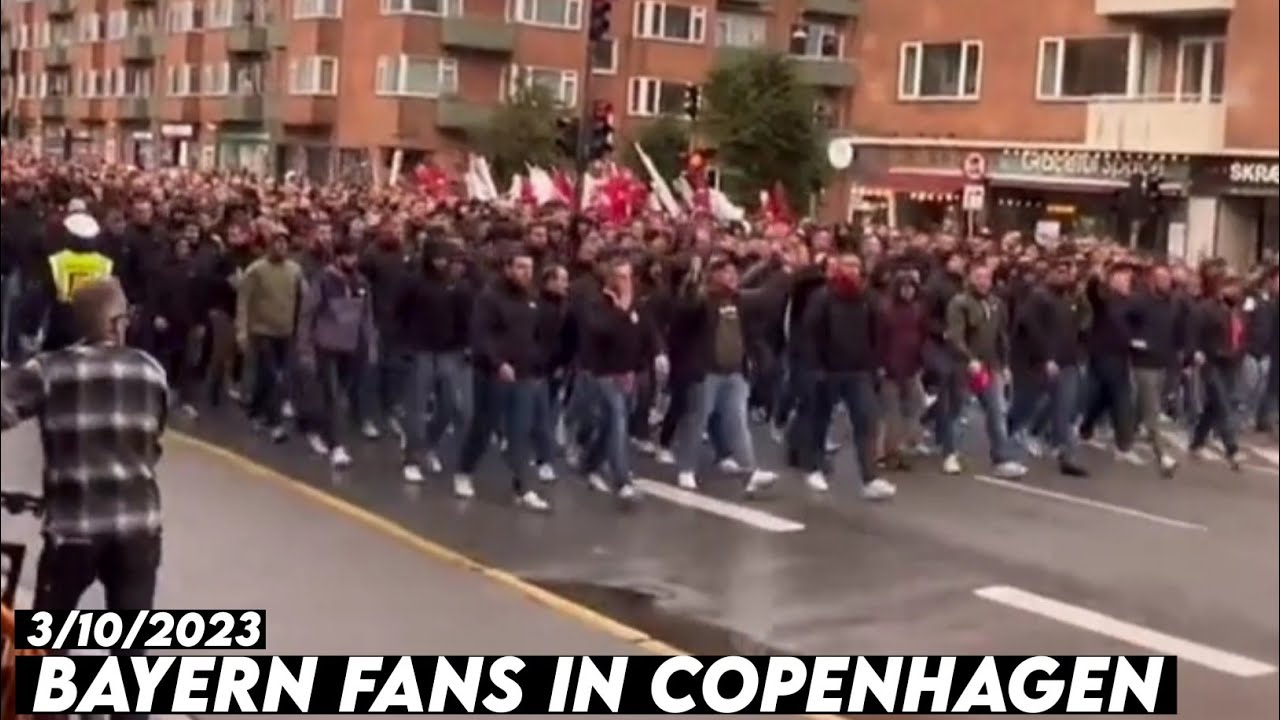 BAYERN FANS IN COPENHAGEN || Kobenhaven vs Bayern Munich 3/10/2023