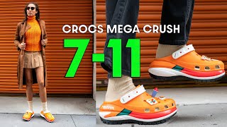 THESE ARE CRAZY!!! 7 Eleven Crocs Mega CRUSH Clog On Foot Review and How to  Style - YouTube