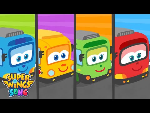 Colorful Bus | Kids songs | Car Songs | Super wings Song | NurseryRhymes