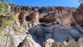 Exploring Bandelier National Monument near Los Alamos, New Mexico