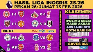 HASIL LIGA INGGRIS 2026 TADI MALAM - BRENTFORD VS ARSENAL, MAN UNITED, CITY, LIVERPOOL, EPL KLASEMEN