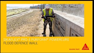 Waterproofing the Flood Defence Wall at Portsmouth
Nature dictated the working time on this project, forcing the sealant applicator to work within the constraints of the coastal tide. Sikaflex® PRO-3 Purform® PowerCure was applied between the concrete panels and had to be fast curing to ensure the incoming tide caused no damage to the sealant. In addition, due to the location at the shore, the sealant was required to be resistant to salt water and harsh weather conditions.
Correct ratios of sealant and booster were mixed with the Sika Powercure Dispensing system, quickly and efficiently applying the product directly into the joint. Sikaflex® PRO-3 Purform cures quickly in vertical and horizontal joints, is resistant to salt water, and shows high resistance to weathering.
Read more about Sikaflex® PRO-3 Purform: https://www.sika.com/en/brands/purform-construction/sikaflex-pro-3-purform-powercure.html Waterproofing the Flood Defence Wall at Portsmouth