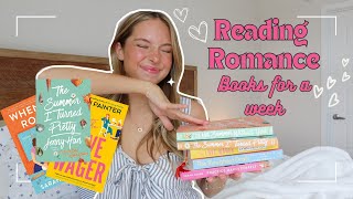 i read romance books for a week! | spoiler-free reading vlog
