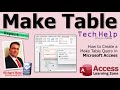 How to Create a Make Table Query in Microsoft Access