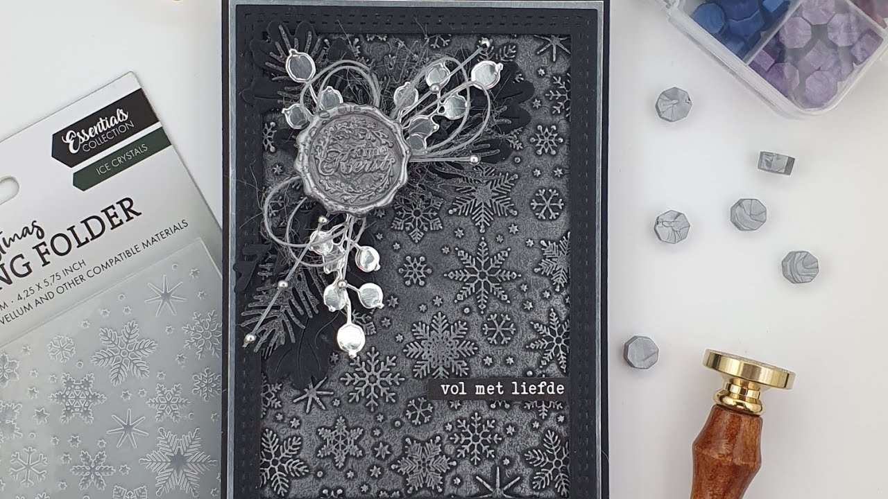 wax kaarten met embossing folders SL ES EMB 21 en - YouTube