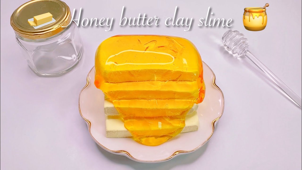 【ASMR】🧈はちみつバタークレイスライム🍯【音フェチ】Honey butter clay slime