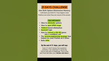 21 Days  of Challenge for Prelims2026 #iasprelims2026