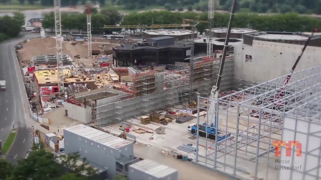 Zeitraffer-Video zum Baufortschritt der Neuen Messe Süd