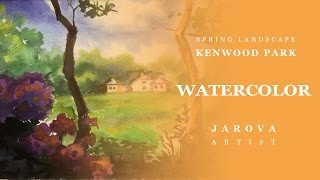 DIY How to PAINT Landscape Kenwood Park London Video lesson painting art Jarova FREE Watercolor DIY How to PAINT Landscape Kenwood Park London Video lesson painting art Jarova FREE Watercolor