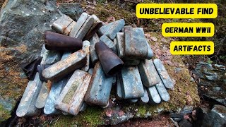 UNBELIEVABLE find of German WWII artifacts. Under a rock ! @WW2HistoryHunter