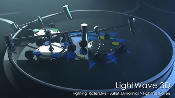 LightWave 3D 2018: Fighting Rollers scene rendered (comparison)