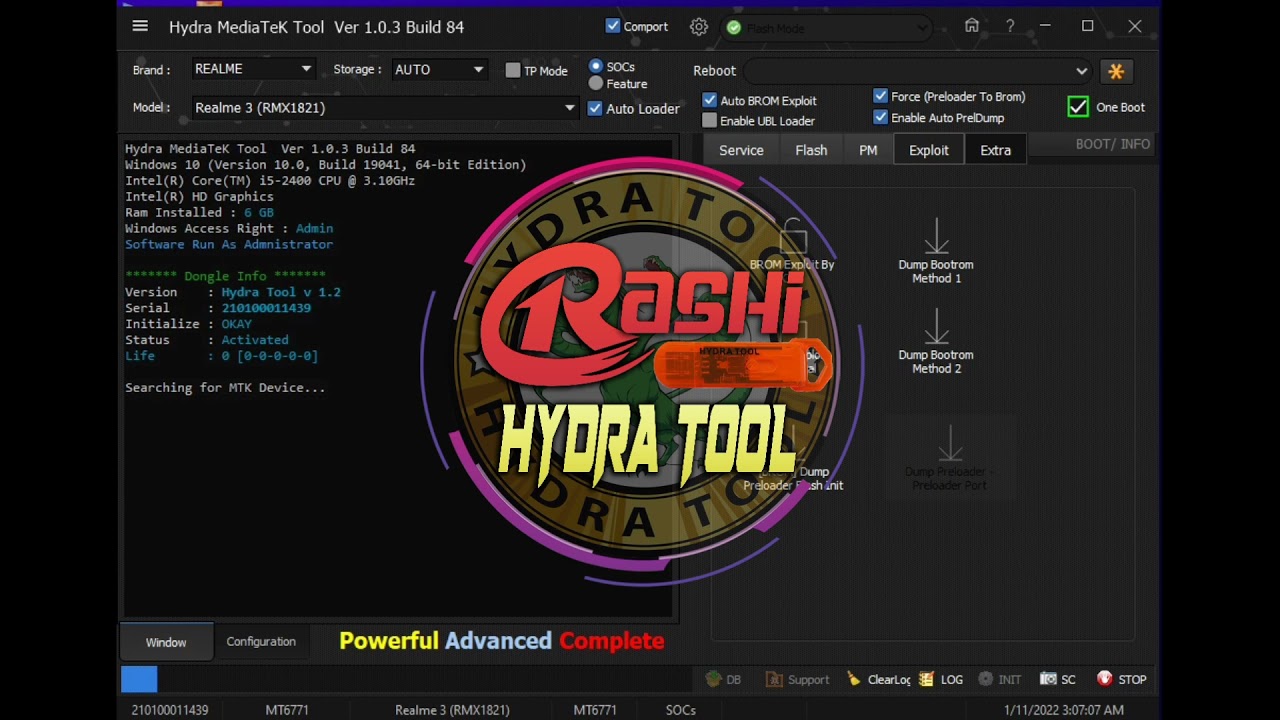 REALME 3 Pattern/FRP Lock Remove with ❤️ HYDRA TOOL ❤️
