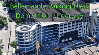 Bellemeade St  Parking Deck Demolition Underway - Greensboro, NC