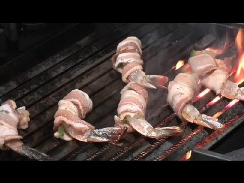 How To Grill Bacon Wrapped Shrimp Grilled Shrimp Recipes-11-08-2015