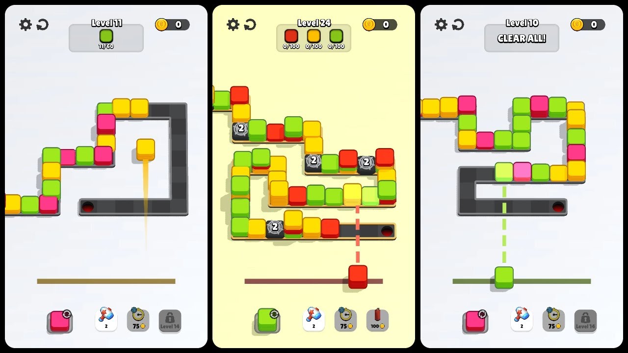 Shoot N Stack Game All Mobile Video Gameplay - YouTube
