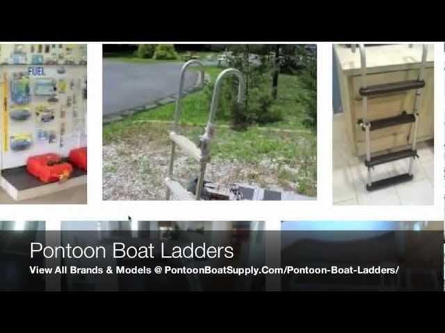 Folding and Under Deck Pontoon Boat Ladders With Mounting Hardware For  Swimming Kids & Fishing 