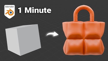 How to Create Realistic Bag in Blender 1 minute #blendertutorialforbeginners