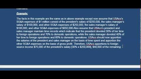 Source rules for deductions