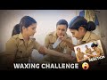 Waxing challenge on set masti with doubling troubling