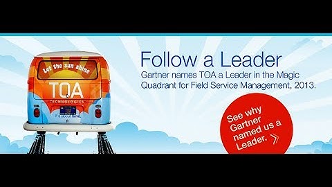 Gartner names TOA a Leader