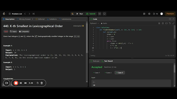 Leetcode: 440. K-th Smallest in Lexicographical Order