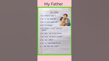 10 Lines On My Father in English | My Father Essay In English | 10 Lines On My Father #shorts #essay