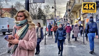 Lviv, UKRAINE 🇺🇦 - CITY CENTER - 4K - Walking Tour