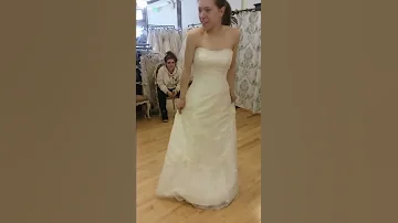 Girl Try On Dress And Falls Off Naked 