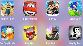 Tom Hero,Bendy Run,Run Sackboy,Sonic Dash,Super Wings Jett Run,Minion Rush,Ben 10,Garfield Rush screenshot 5