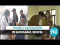 Watch: BSF jawans vaccinated in Gurugram; Bhopal inoculates cops & civic workers