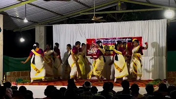 Team “Thrayambakam” performing Kaikottikkali at Palakkunnu Temple.