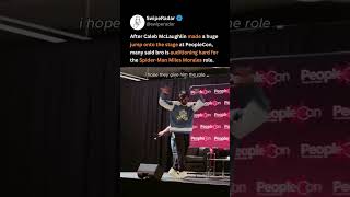 caleb mclaughlin’s huge jump onto the stage at peoplecon has fans talking 😭 #calebmclaughlin