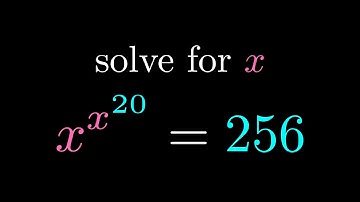 This Olympiad Equation Looks Easy Until You Try It || Solve x^x^20 = 256 for x