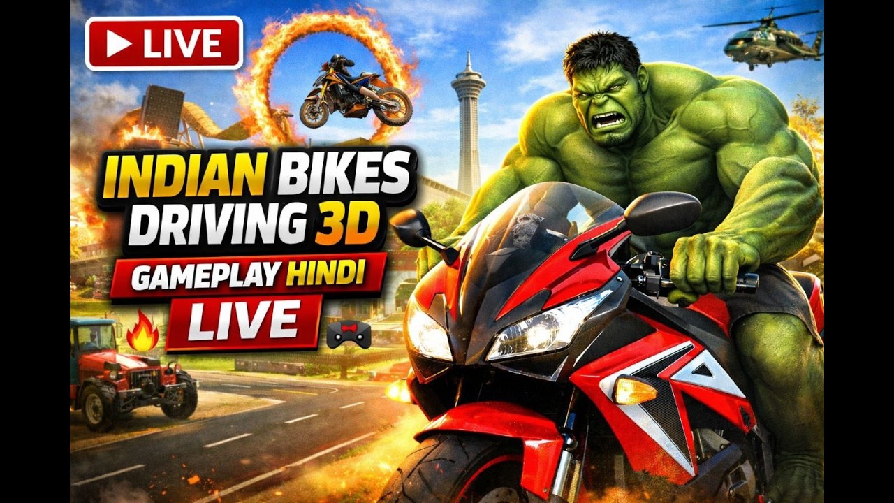Indian Bike Driving 3D LIVE 🔴 | Crazy Stunts & Secret Mods 😱🔥